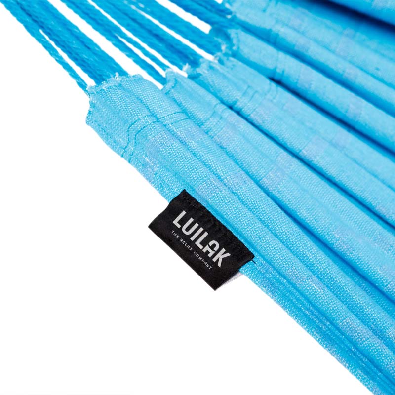 Hangmat Tones of Water | Blauw | Detail Label | Luilak
