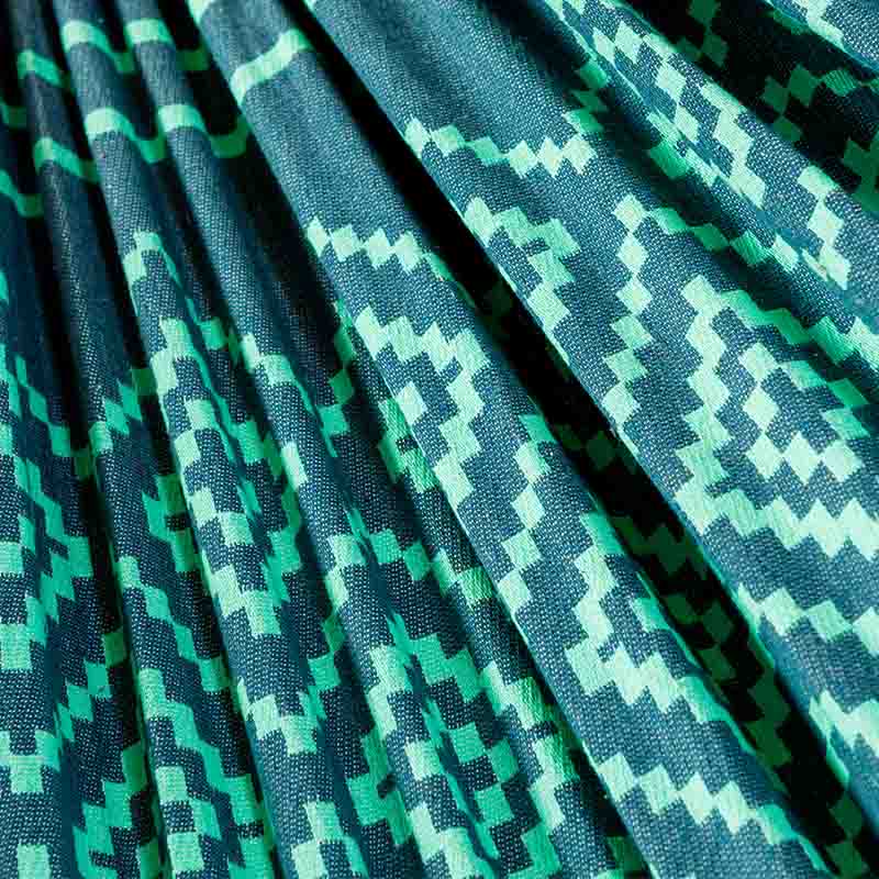 Hangmat Tones of Edamame | Groen | Blauw | Detail Weefstructuur | Luilak
