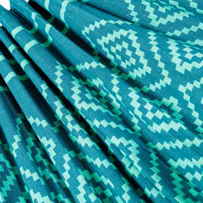 Hangmat Tones of Pistache | Groen | Blauw | Detail Weefstructuur | Luilak